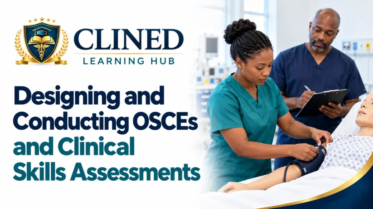 DESIGNING AND CONDUCTION OSCEs AND SKILLS ASSESSMENT. Developing stations, checklists and rating scales, preparing examiners and improving consistency.